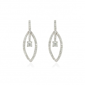 White Gold Diamond Drop Earrings 1.92ct TDW White Gold Diamond Drop Earrings 1.92ct TDW
